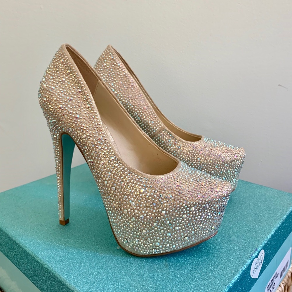 Betsey Johnson jeweled “Wish” pump